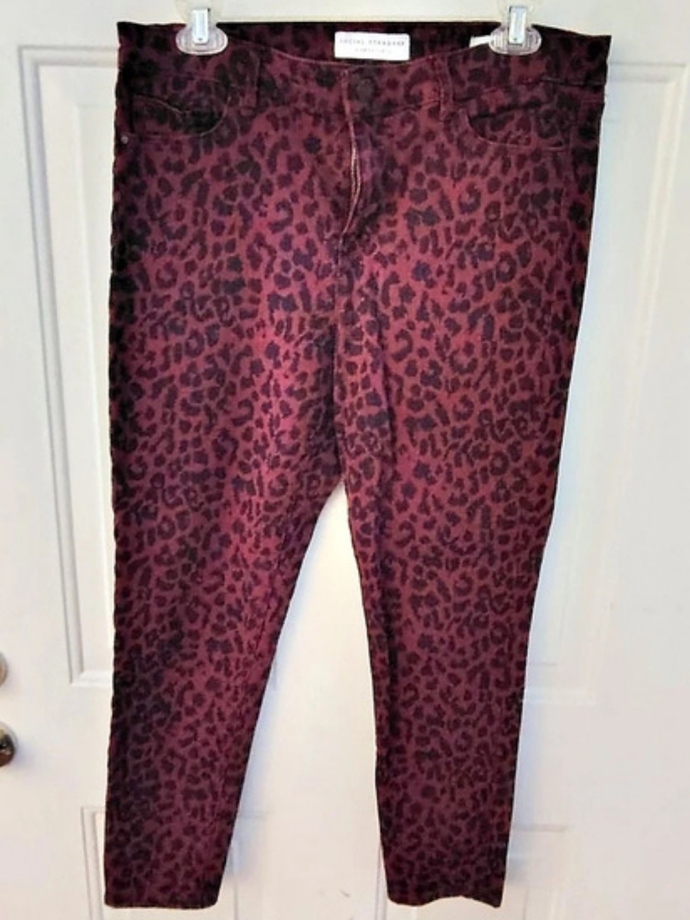 Social Standard by Sanctuary Ankle Skinny Animal Print Skinny Jeans Waist 10